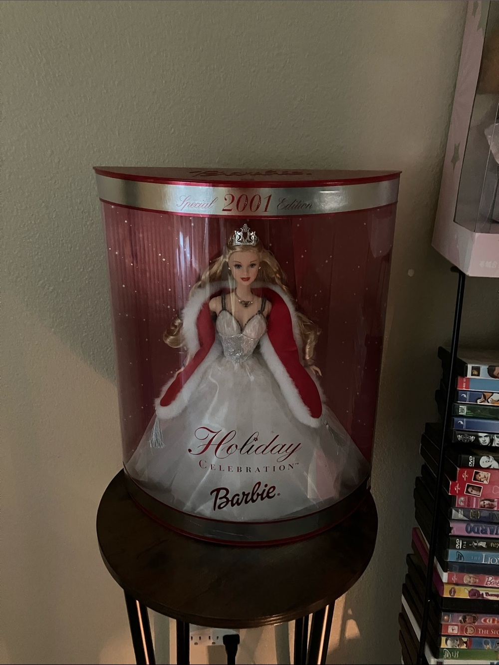 Barbie Holiday Celebration Doll in White Gown with Red Trim - Barbie